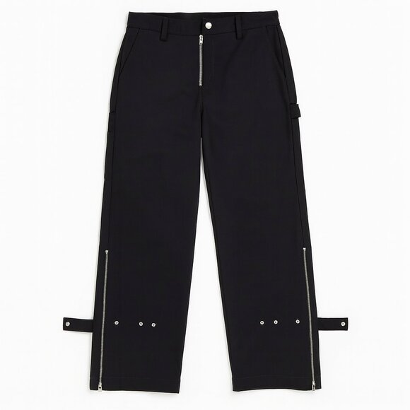 Dion Lee Black Utility Twill Pants AUS 14 UK 14 US 10 High Waist Zip Cuff NWOT - Picture 2 of 13